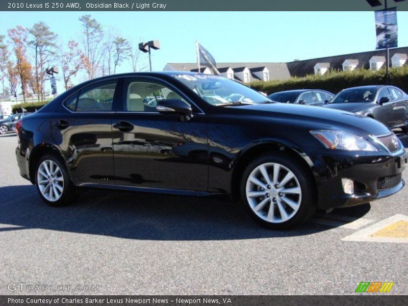 Obsidian Black / Light Gray 2010 Lexus IS 250 AWD