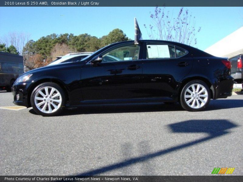 Obsidian Black / Light Gray 2010 Lexus IS 250 AWD