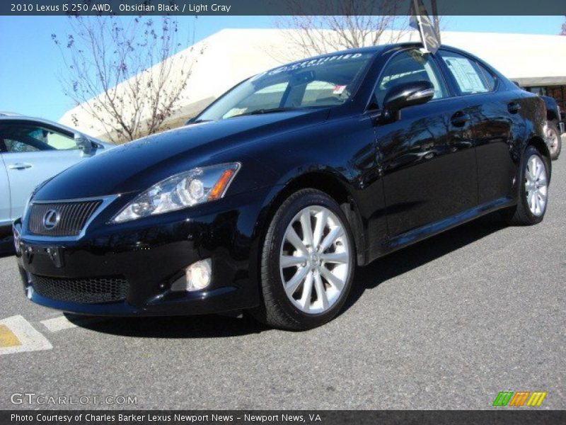 Obsidian Black / Light Gray 2010 Lexus IS 250 AWD