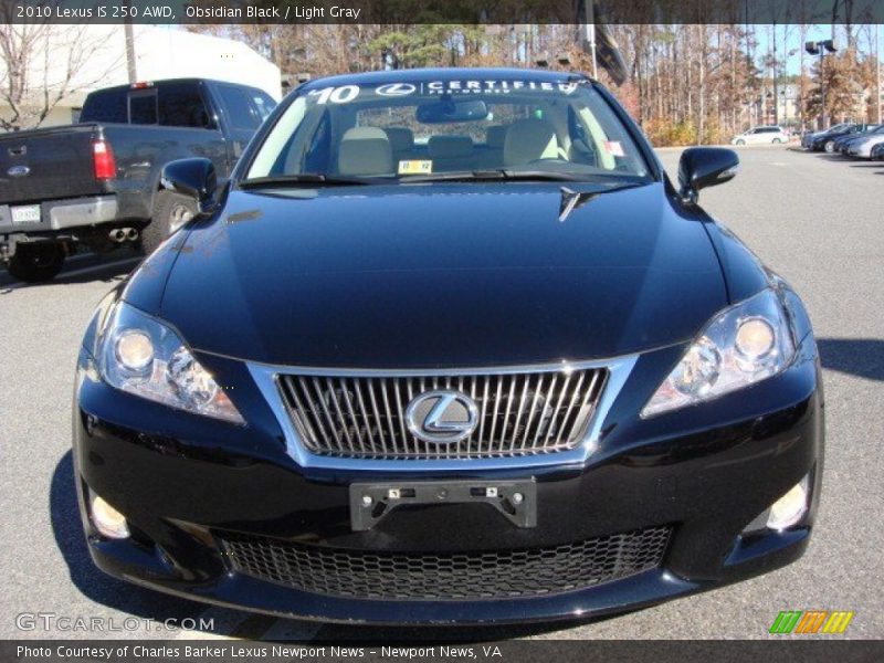 Obsidian Black / Light Gray 2010 Lexus IS 250 AWD