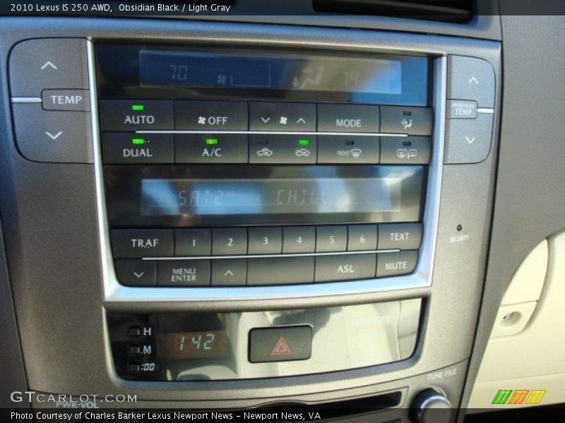 Obsidian Black / Light Gray 2010 Lexus IS 250 AWD