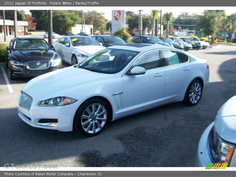 Polaris White / Barley/Truffle 2012 Jaguar XF Portfolio