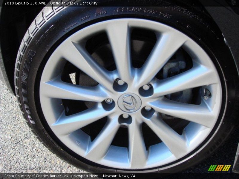 Obsidian Black / Light Gray 2010 Lexus IS 250 AWD
