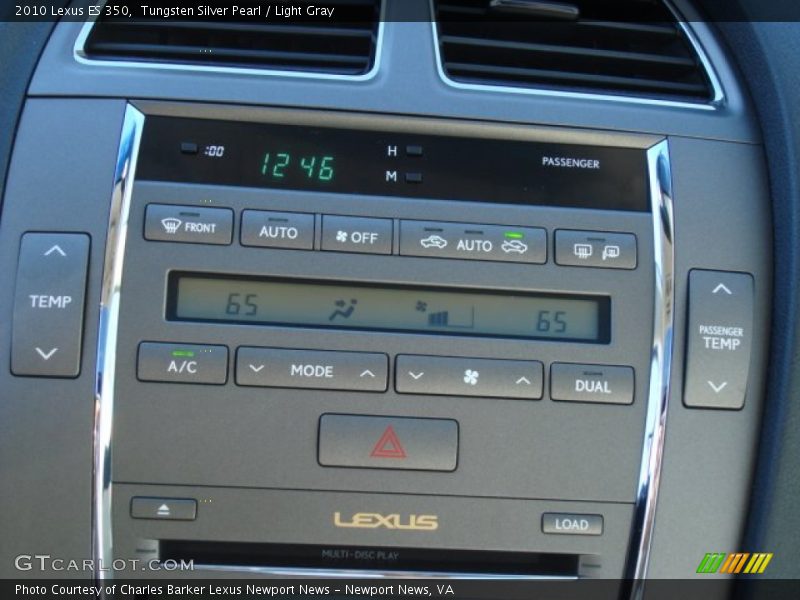 Tungsten Silver Pearl / Light Gray 2010 Lexus ES 350