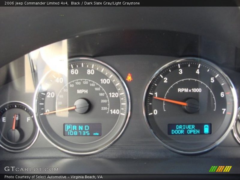 Black / Dark Slate Gray/Light Graystone 2006 Jeep Commander Limited 4x4