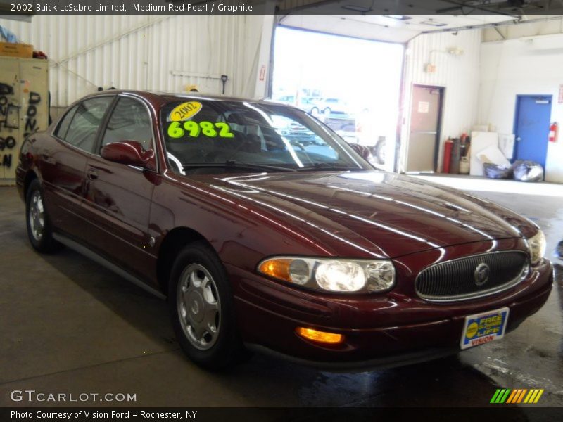 Medium Red Pearl / Graphite 2002 Buick LeSabre Limited