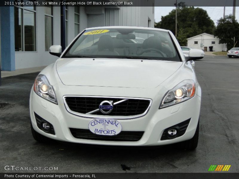 Ice White / Soverign Hide Off Black Leather/Off Black 2011 Volvo C70 T5