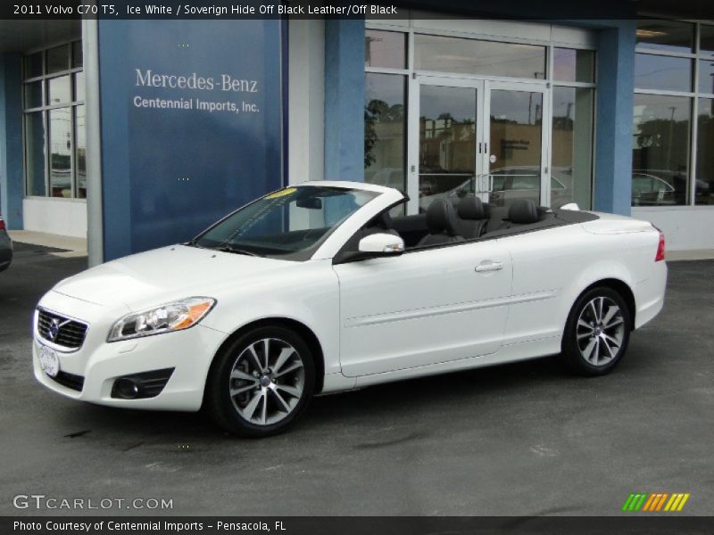 Ice White / Soverign Hide Off Black Leather/Off Black 2011 Volvo C70 T5