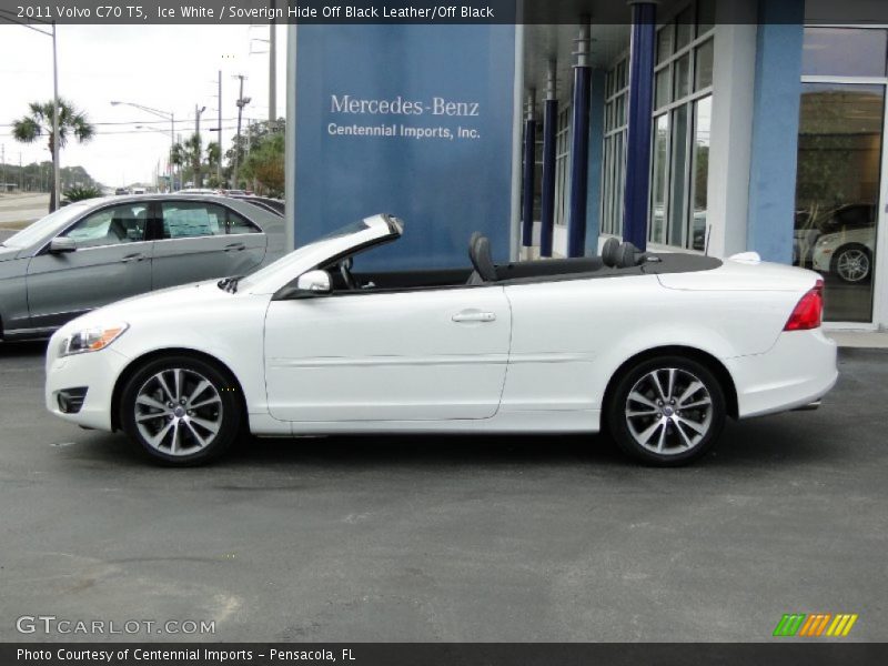 Ice White / Soverign Hide Off Black Leather/Off Black 2011 Volvo C70 T5