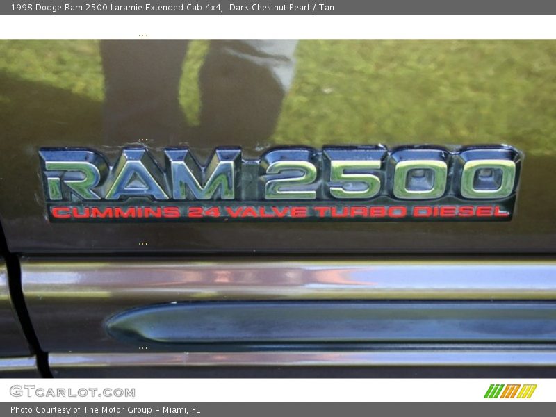 Dark Chestnut Pearl / Tan 1998 Dodge Ram 2500 Laramie Extended Cab 4x4
