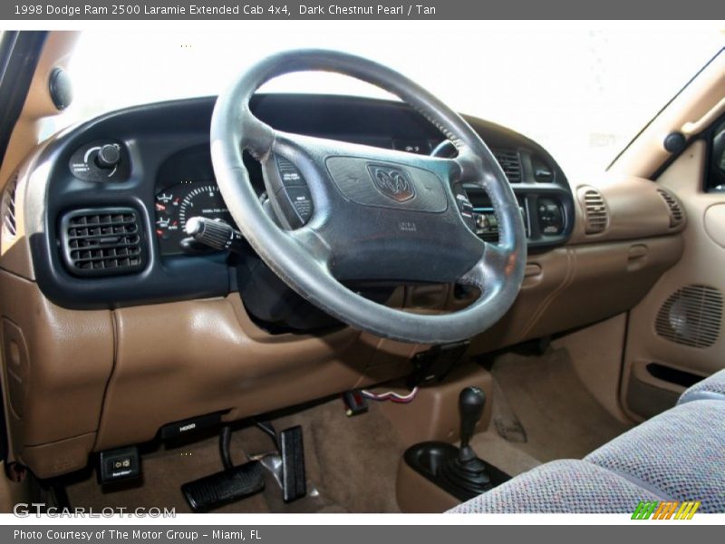 Dark Chestnut Pearl / Tan 1998 Dodge Ram 2500 Laramie Extended Cab 4x4