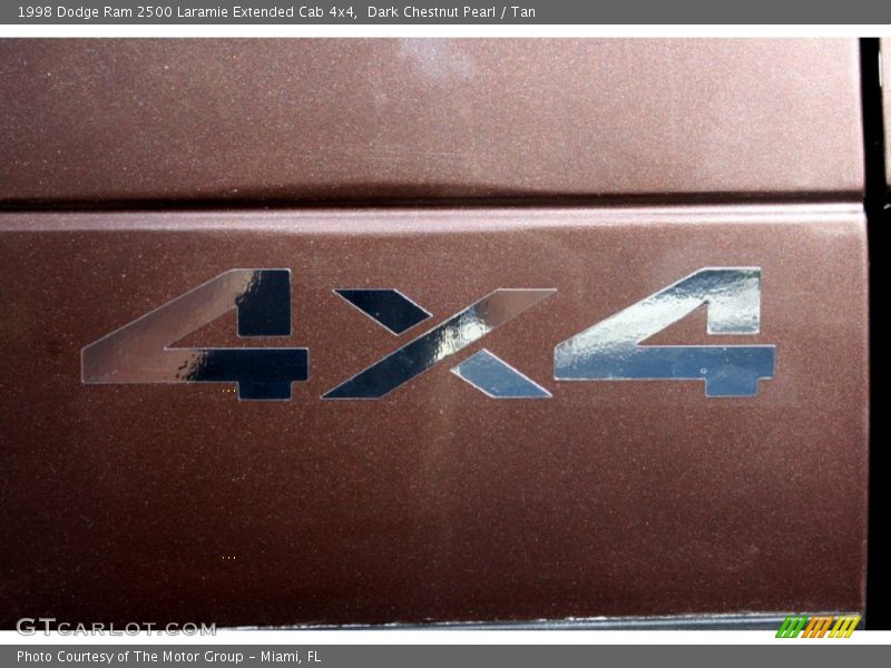 Dark Chestnut Pearl / Tan 1998 Dodge Ram 2500 Laramie Extended Cab 4x4