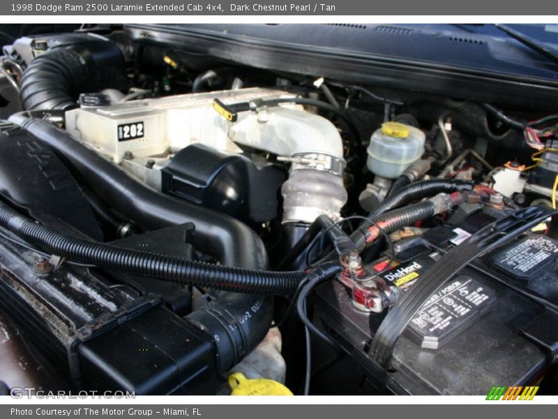 Dark Chestnut Pearl / Tan 1998 Dodge Ram 2500 Laramie Extended Cab 4x4