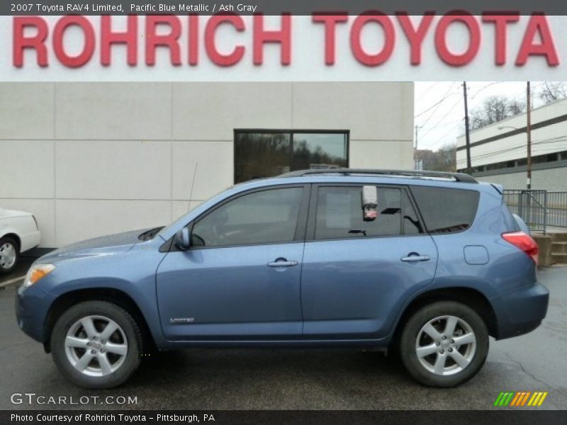 Pacific Blue Metallic / Ash Gray 2007 Toyota RAV4 Limited