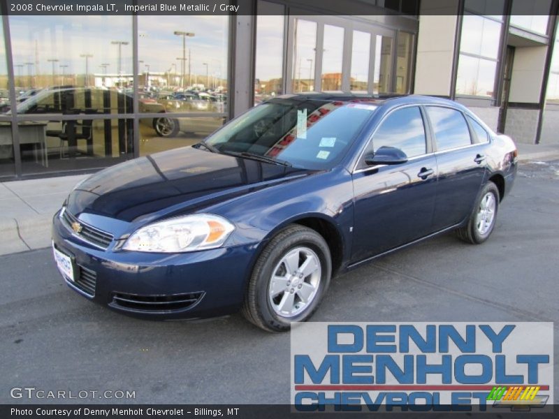 Imperial Blue Metallic / Gray 2008 Chevrolet Impala LT