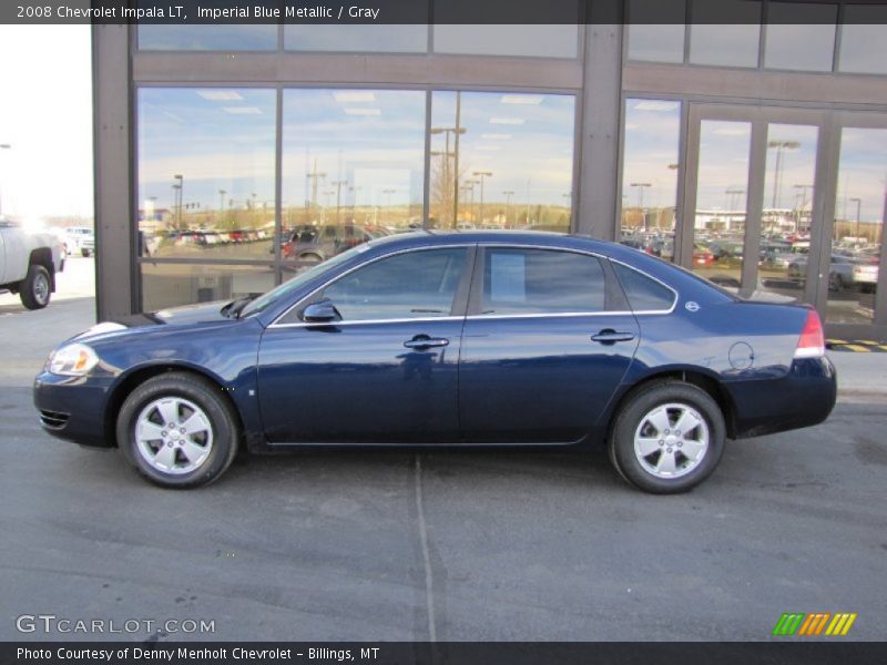 Imperial Blue Metallic / Gray 2008 Chevrolet Impala LT