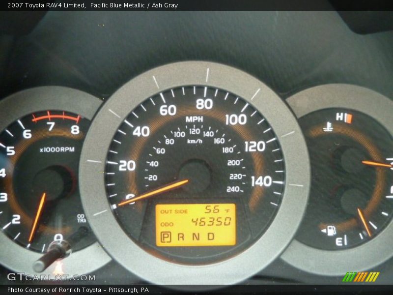 Pacific Blue Metallic / Ash Gray 2007 Toyota RAV4 Limited