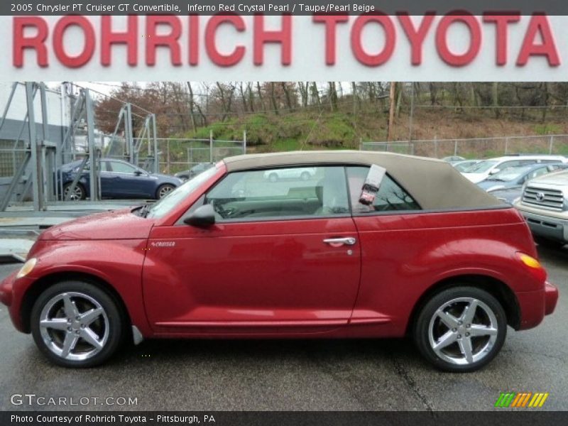 Inferno Red Crystal Pearl / Taupe/Pearl Beige 2005 Chrysler PT Cruiser GT Convertible