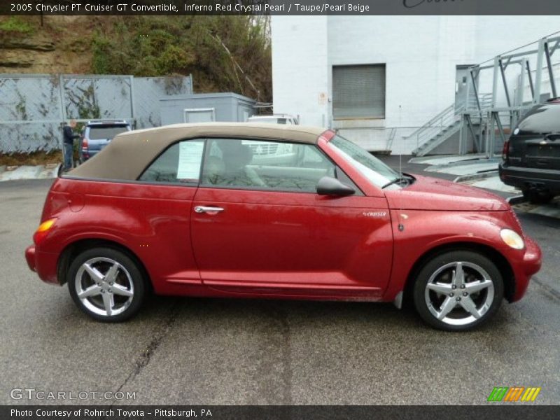 Inferno Red Crystal Pearl / Taupe/Pearl Beige 2005 Chrysler PT Cruiser GT Convertible