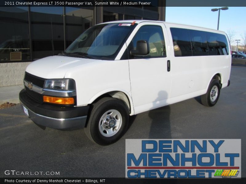 Summit White / Medium Pewter 2011 Chevrolet Express LT 3500 Passenger Van