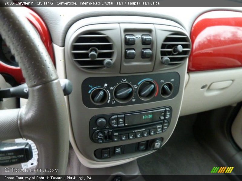 Inferno Red Crystal Pearl / Taupe/Pearl Beige 2005 Chrysler PT Cruiser GT Convertible