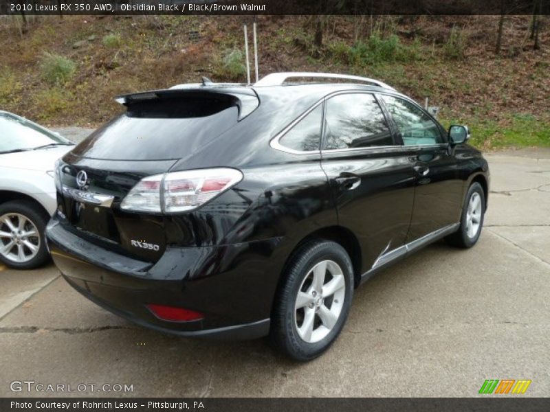 Obsidian Black / Black/Brown Walnut 2010 Lexus RX 350 AWD