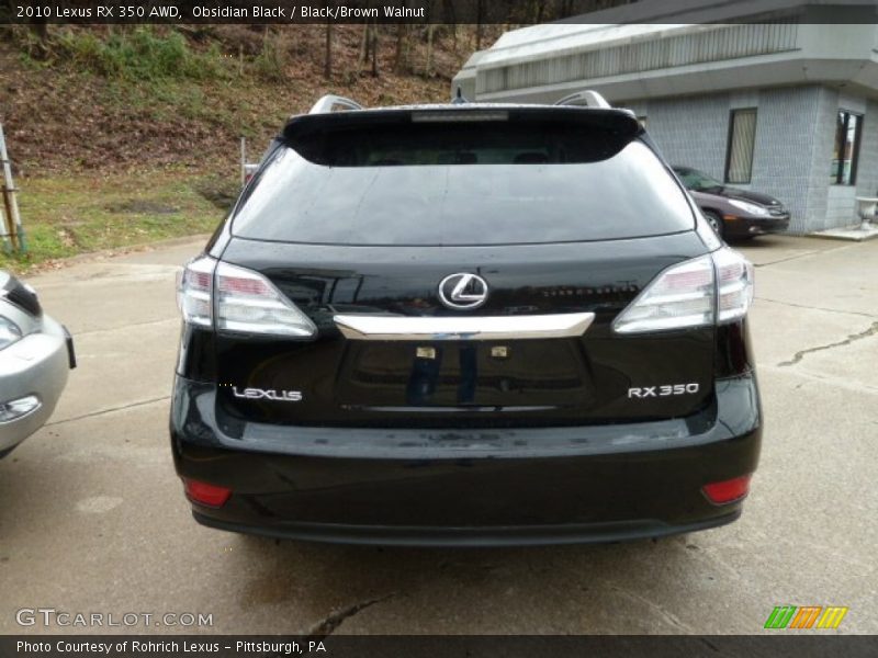 Obsidian Black / Black/Brown Walnut 2010 Lexus RX 350 AWD