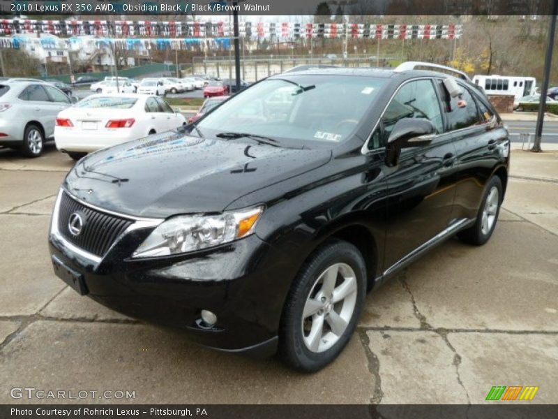 Obsidian Black / Black/Brown Walnut 2010 Lexus RX 350 AWD