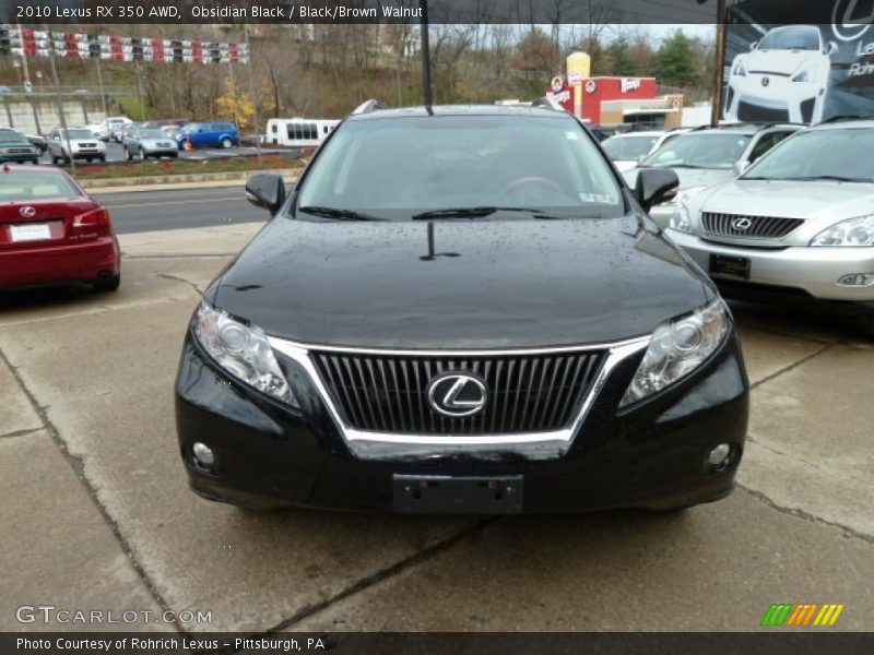 Obsidian Black / Black/Brown Walnut 2010 Lexus RX 350 AWD
