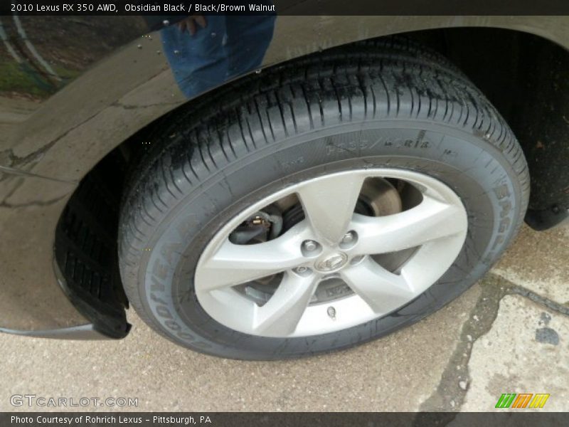 Obsidian Black / Black/Brown Walnut 2010 Lexus RX 350 AWD