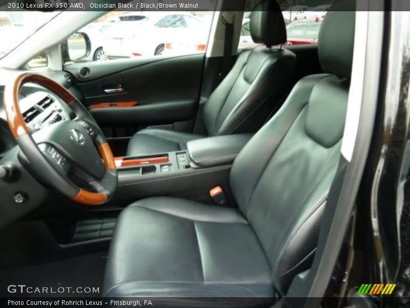 Obsidian Black / Black/Brown Walnut 2010 Lexus RX 350 AWD
