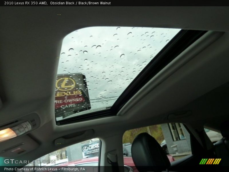 Obsidian Black / Black/Brown Walnut 2010 Lexus RX 350 AWD