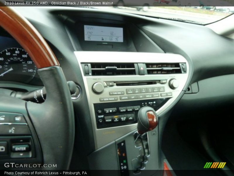Obsidian Black / Black/Brown Walnut 2010 Lexus RX 350 AWD