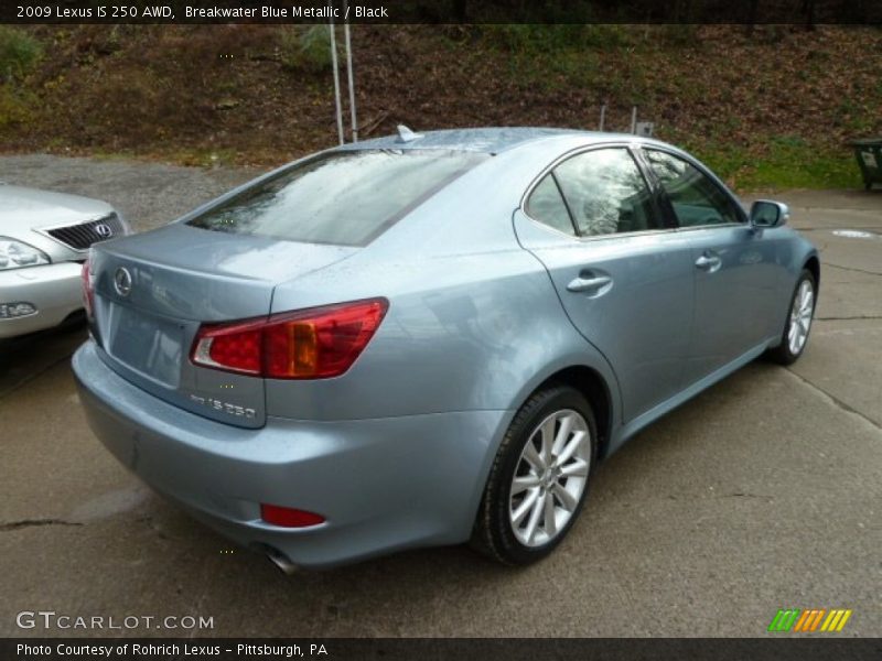 Breakwater Blue Metallic / Black 2009 Lexus IS 250 AWD