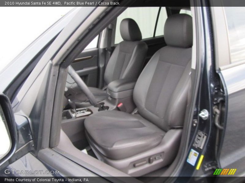  2010 Santa Fe SE 4WD Cocoa Black Interior