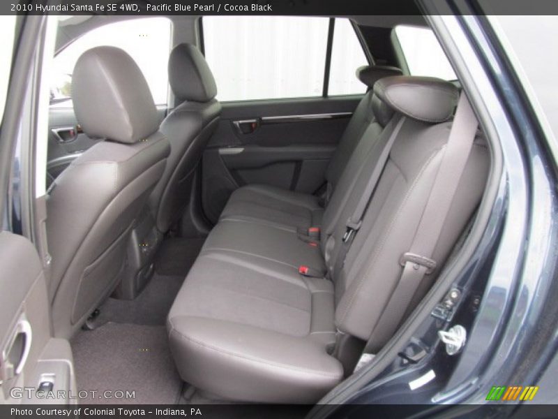Pacific Blue Pearl / Cocoa Black 2010 Hyundai Santa Fe SE 4WD