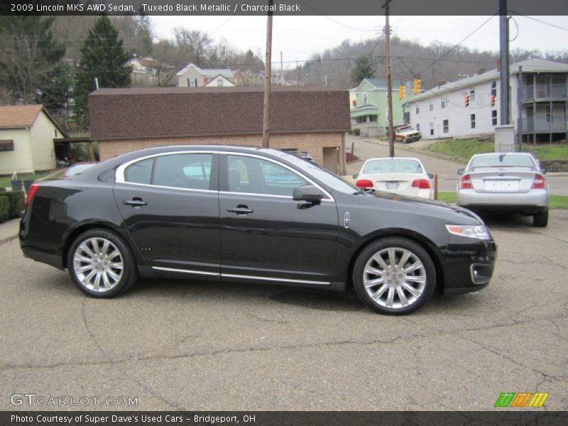 Tuxedo Black Metallic / Charcoal Black 2009 Lincoln MKS AWD Sedan