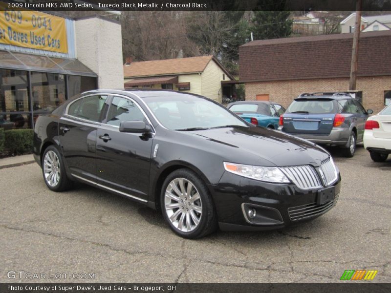 Tuxedo Black Metallic / Charcoal Black 2009 Lincoln MKS AWD Sedan