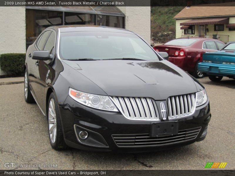 Tuxedo Black Metallic / Charcoal Black 2009 Lincoln MKS AWD Sedan