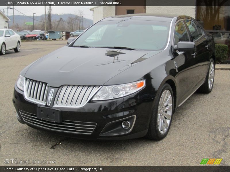 Tuxedo Black Metallic / Charcoal Black 2009 Lincoln MKS AWD Sedan