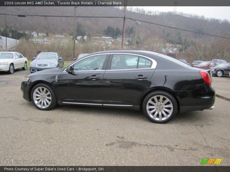 Tuxedo Black Metallic / Charcoal Black 2009 Lincoln MKS AWD Sedan