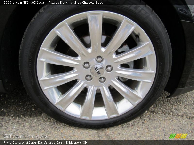 Tuxedo Black Metallic / Charcoal Black 2009 Lincoln MKS AWD Sedan