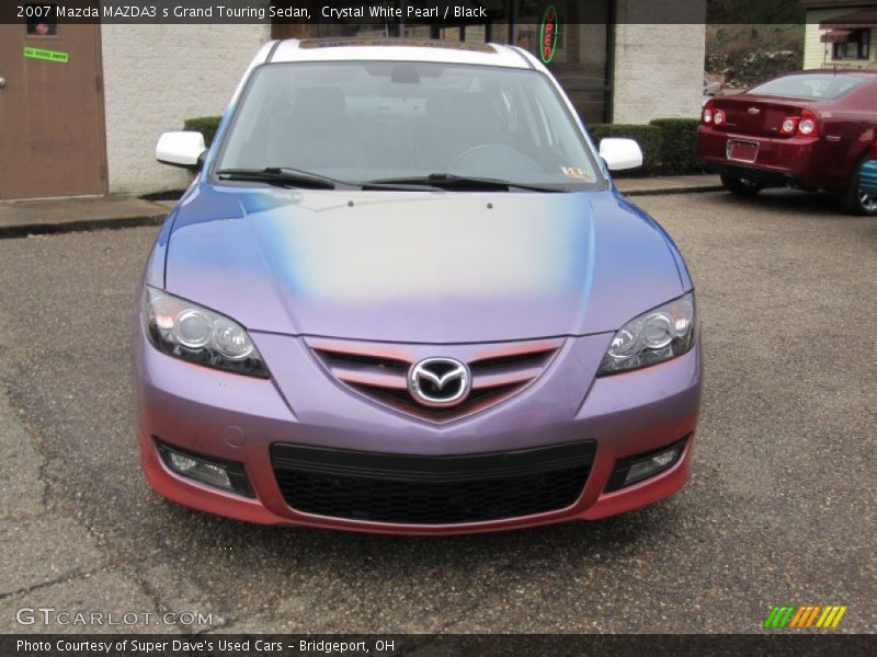 Crystal White Pearl / Black 2007 Mazda MAZDA3 s Grand Touring Sedan