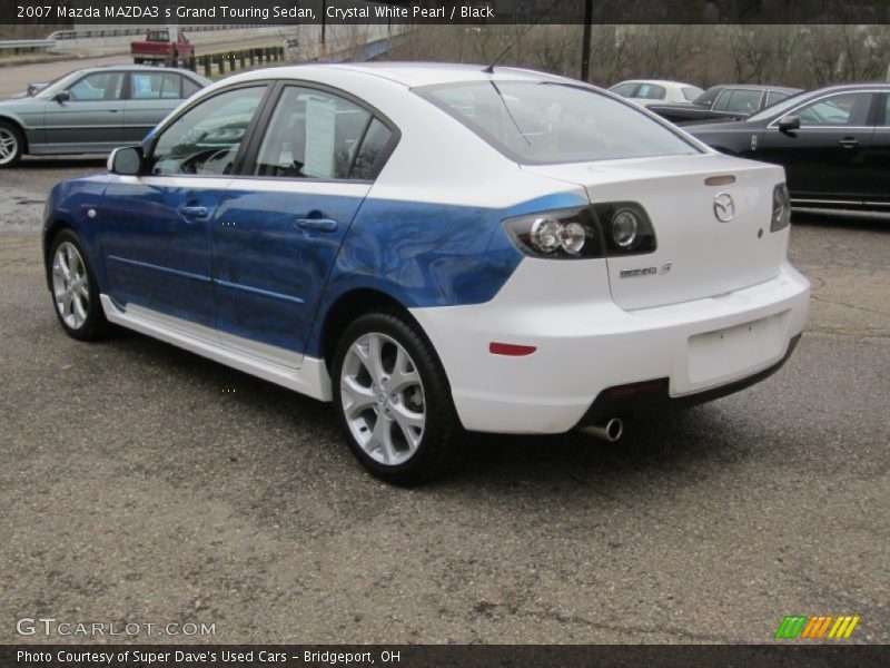 Crystal White Pearl / Black 2007 Mazda MAZDA3 s Grand Touring Sedan