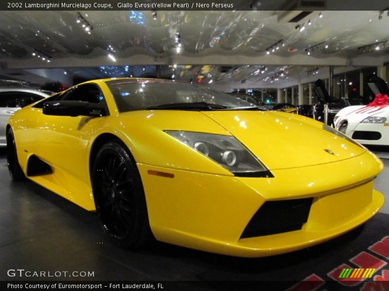 Giallo Evros (Yellow Pearl) / Nero Perseus 2002 Lamborghini Murcielago Coupe