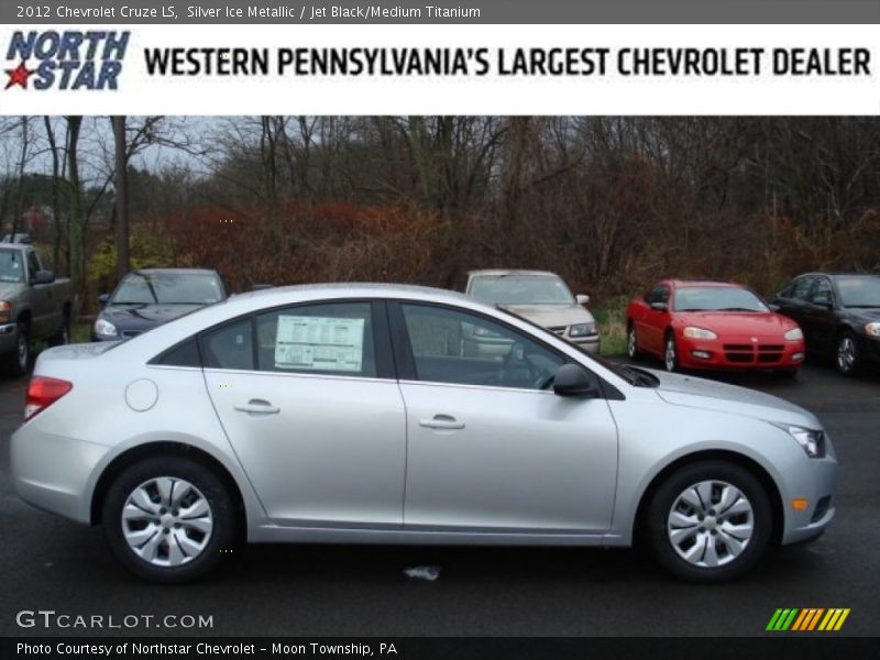 Silver Ice Metallic / Jet Black/Medium Titanium 2012 Chevrolet Cruze LS