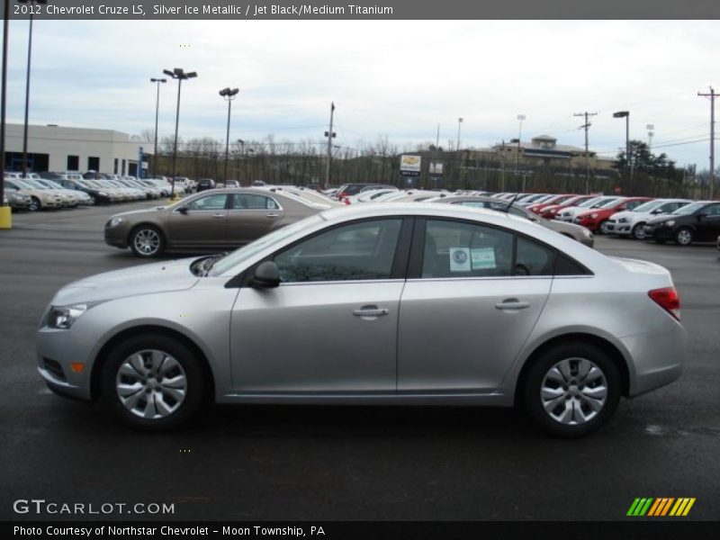 Silver Ice Metallic / Jet Black/Medium Titanium 2012 Chevrolet Cruze LS