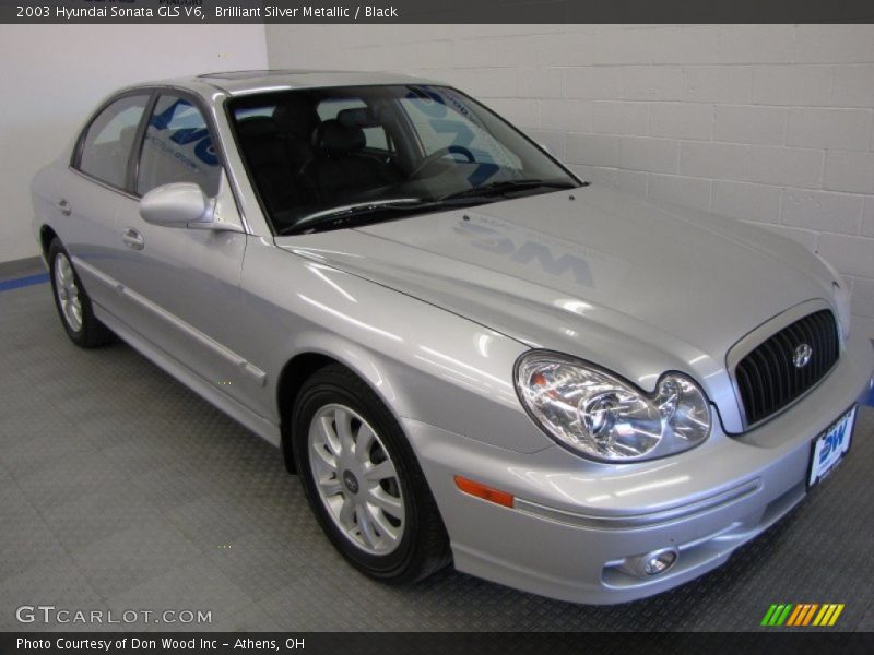 Brilliant Silver Metallic / Black 2003 Hyundai Sonata GLS V6
