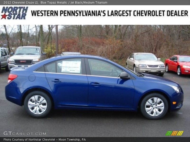 Blue Topaz Metallic / Jet Black/Medium Titanium 2012 Chevrolet Cruze LS