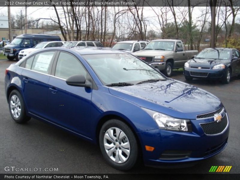 Blue Topaz Metallic / Jet Black/Medium Titanium 2012 Chevrolet Cruze LS